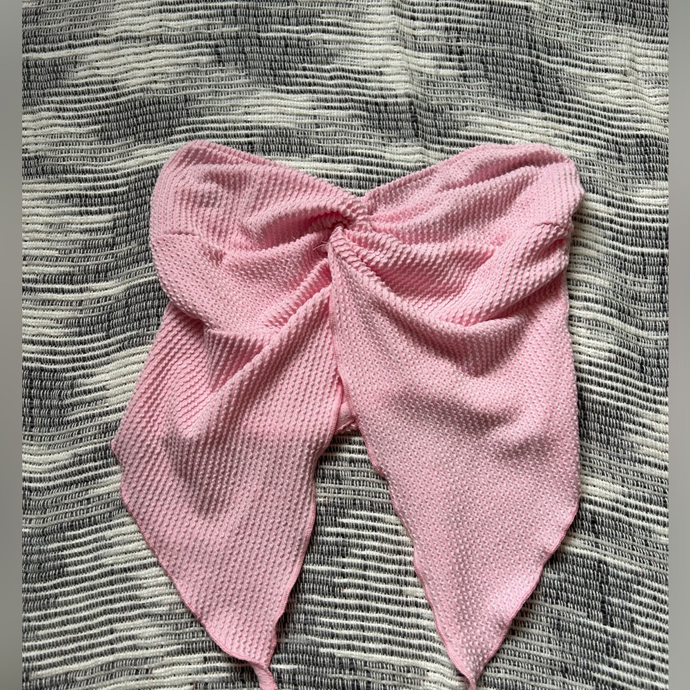 Butterfly light pink tube top